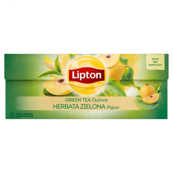 Herbata lipton green o smaku pigwy 