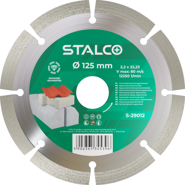 Tarcza stalco diamentowa segmentowa 125mm s-29012