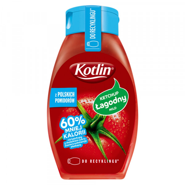 Kotlin Ketchup łagodny 60% mniej kalorii 420 g