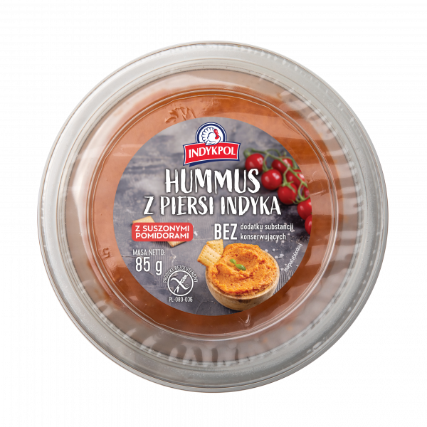 Hummus z piersi indyka z suszonymi pomidorami 85g Indykpol