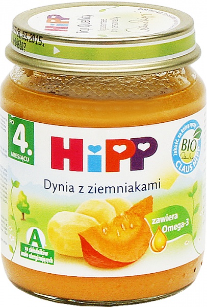 HiPP BIO od pokoleń, Dynia z ziemniakami, po 4. m-cu, 125 g