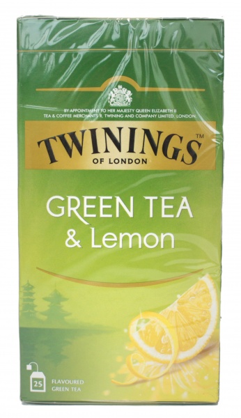 Herbata Twinings zielona o smaku cytrynowym 25*1,6g 