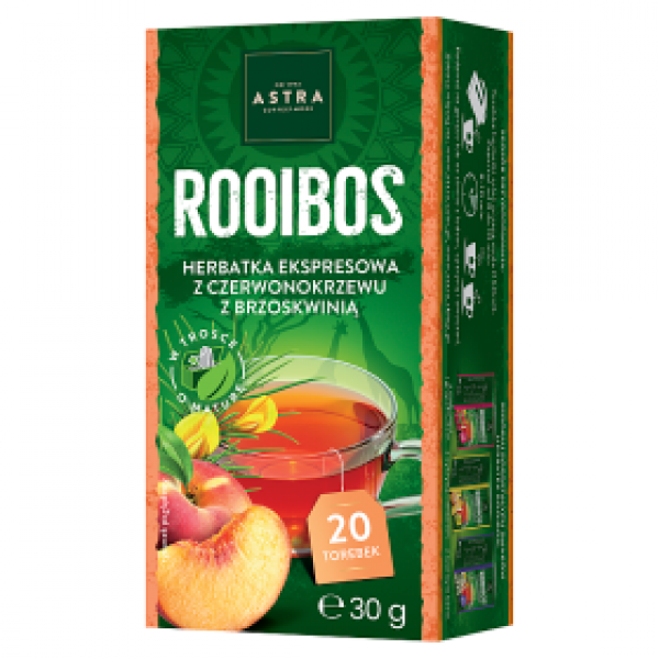 Herbata ekspresowa Astra Rooibos z brzoskwinią 20 torebek