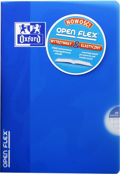Zeszyt A5 60 kartek w kratkę Oxford Openflex