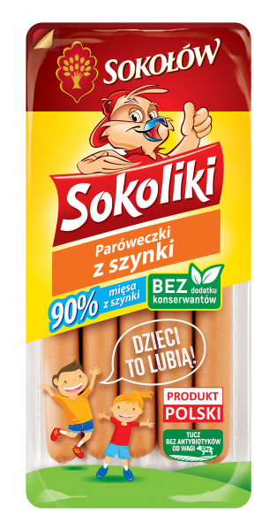 Paróweczki Sokoliki z szynki 140 g 