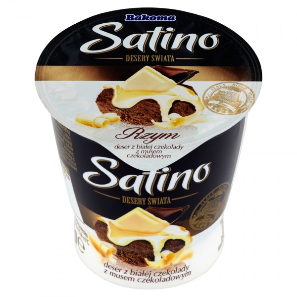 Deser Satino samak świata &quot;Rzym&quot;. Biała czekolada z musem czeko.