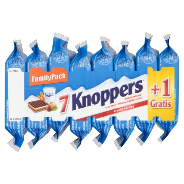 Knoppers 7+1 gratis 12x200g