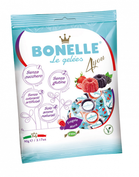 Żelki Bonelle bez cukru jeżyna truskawka 90g 