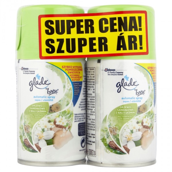 Glade by brise automatic spray drzewo sandałowe jaśmin zapas 1+1 