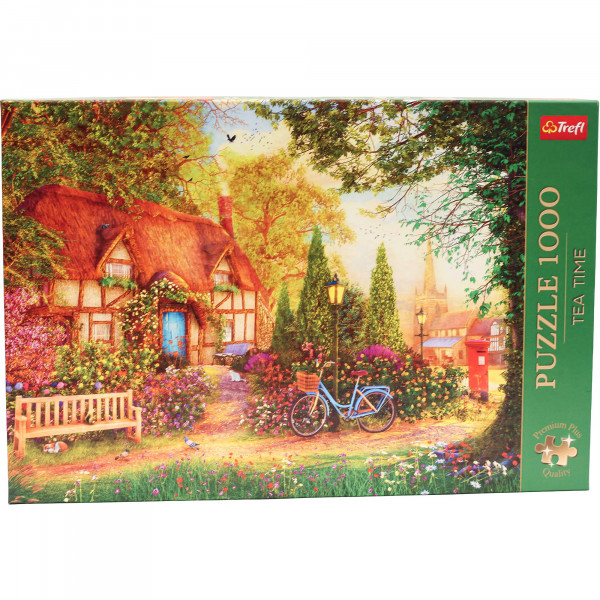 Puzzle Trefl premium plus 1000e Tea Time Domek pod strzechą 