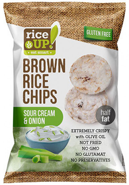 Chipsy bezglutenowe ryżowe-cebula/śmietana rice up! 