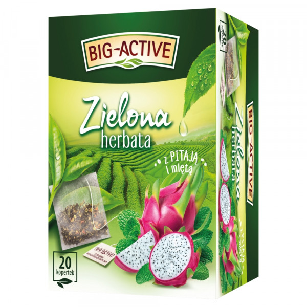 Big-Active Herbata zielona z pitają i miętą 20x1,5g
