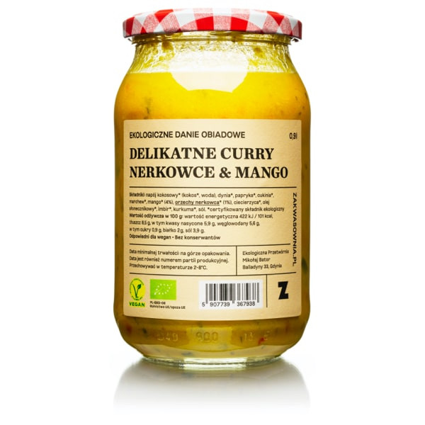 Curry Zakwasownia z nerkowcami delikatne ekologiczne 