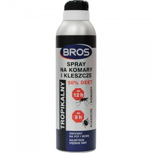 Spray bros na komary i kleszcze 50% deet