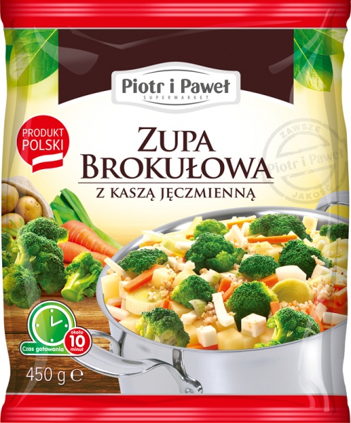 Zupa Brokułowa z kaszą jęczmienną Piotr i Paweł