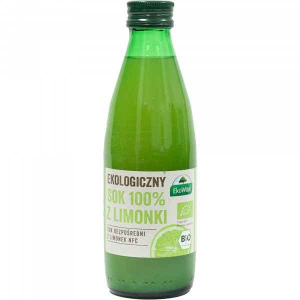 Sok 100% Ekowital bio z limonki butelka 