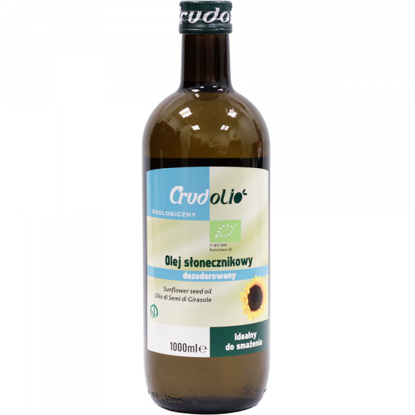 Olej słonecznikowy Crudolio Bio do smażenia 1l 