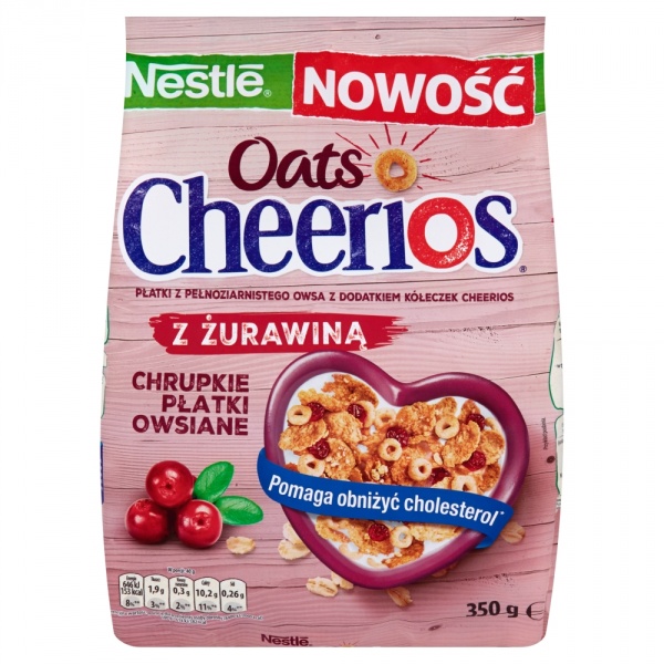Płatki cheerios oats cranberry 