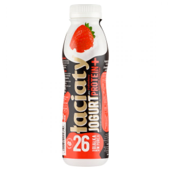 Jogurt  Łaciaty pitny truskawka protein plus butelka PET 360g SM MLEKPOL