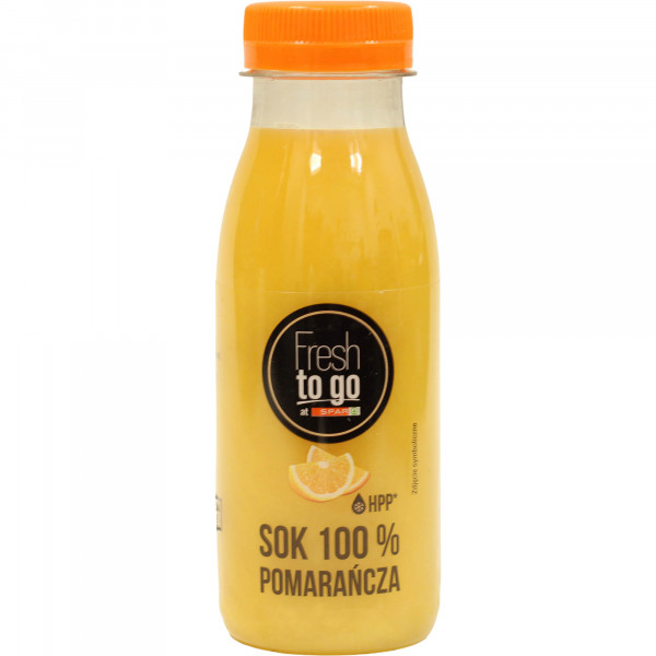 Sok 100% Fresh To Go at spar pomarańcza 250ml + kaucja 50 gr