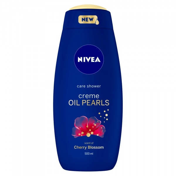 NIVEA Pielęgnujące perełki olejków w żelu pod prysznic Creme OIL PEARLS Cherry Blossom 500 ml