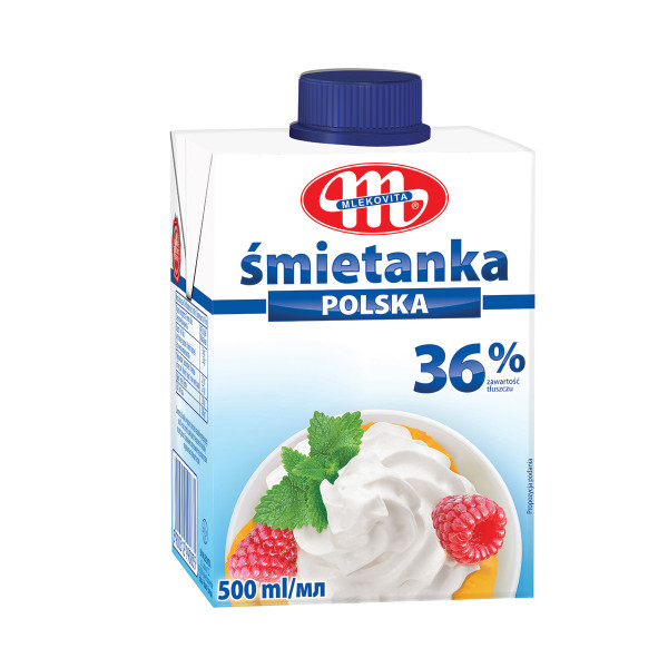 Mlekovita Śmietanka Polska UHT 36% tłuszczu 500ml
