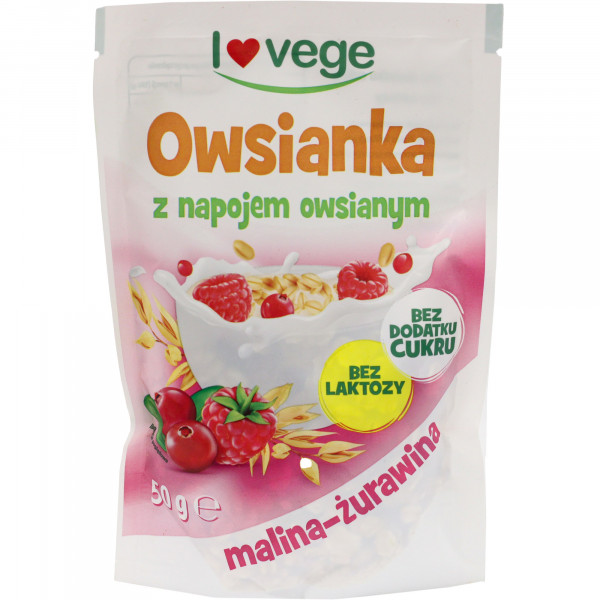 Owsianka Lovege b/l b/c malina-żurawina 