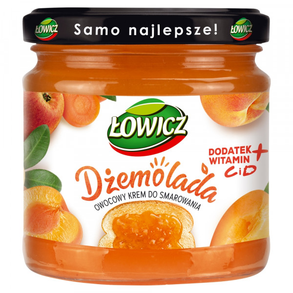 Dżemolada Łowicz owocowy krem do smarowania pomarańczowy 