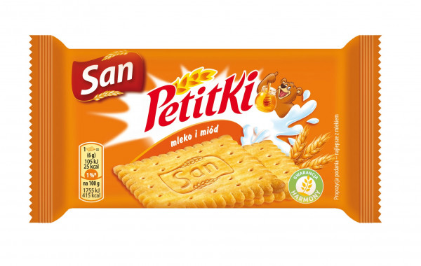 San Petitki mleko & miód 48g