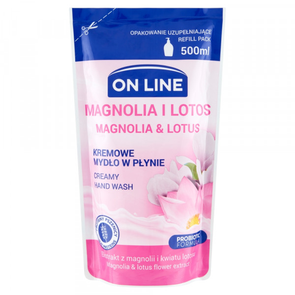 ON LINE Mydło Kremowe Magnolia i Lotos REFILL 500ml