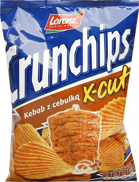 Chipsy Crunchips x-cut kebab z cebulką