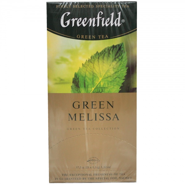 Herbata greenfield ziołowo-owocowa green melissa. 