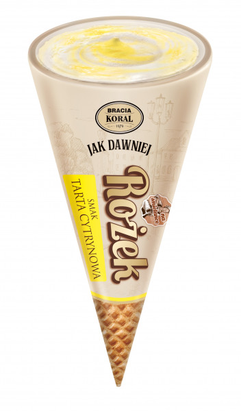 Lody Bracia Koral rożek smak tarta cytrynowa 