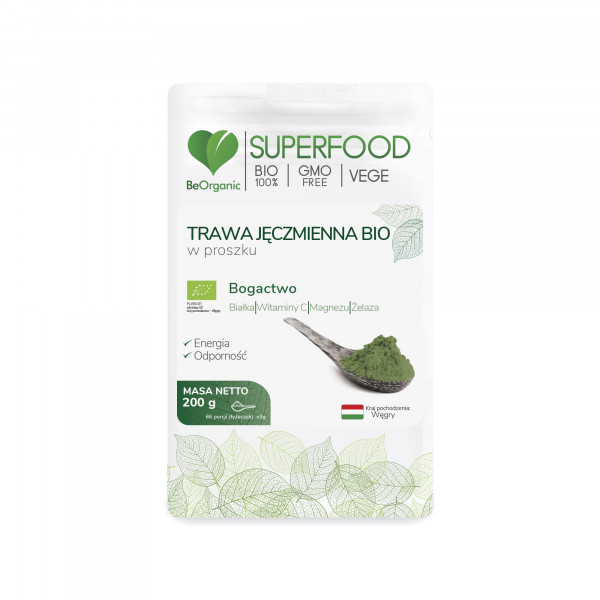 Trawa Beorganic superfood Bio jęczmienna w proszku 