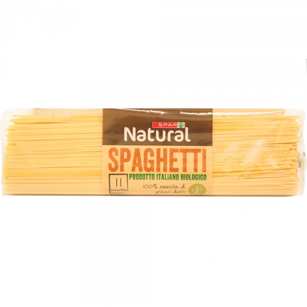 Spar makaron spaghetti z pszenicy durum bio 