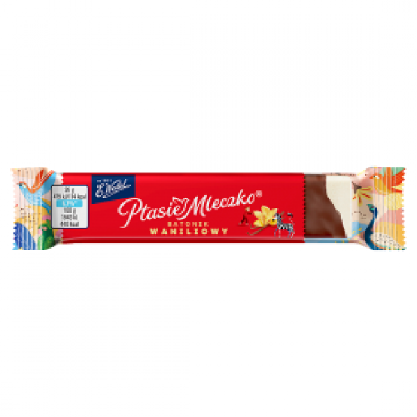 E.Wedel Ptasie Mleczko® Batonik Waniliowy w Deserowej Czekoladzie 26g