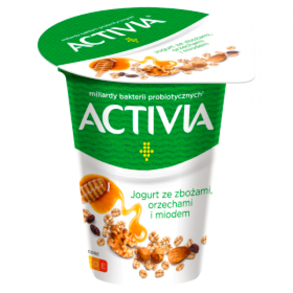 Jogurt Activia zboża orzechy miód 165g 