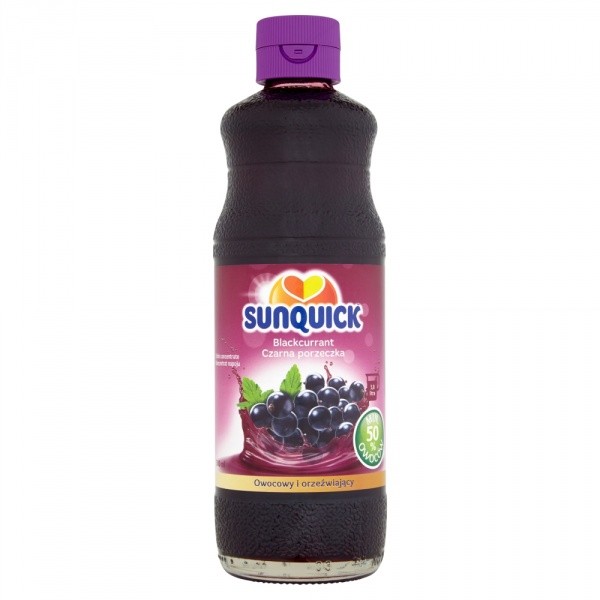 Sunquick koncentrat napoju czarna porzeczka 580 ml