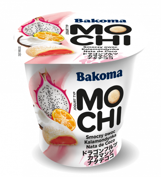 Jogurt Bakoma Mochi smoczy owoc kalamondynka Nata de Coco 