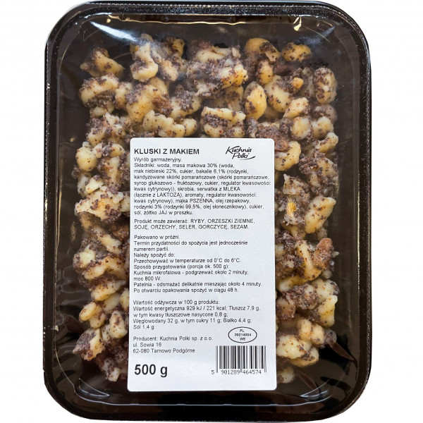 Kluski Kuchnia Polki z makiem