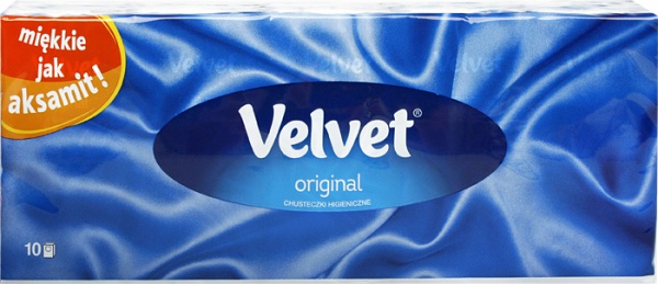 Chusteczki higieniczne Velvet original /10*9szt 