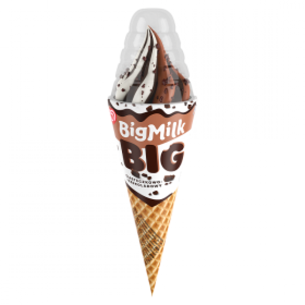 Big Milk Lody BIG Rożek Ciasteczkowo-Czekoladowy 140 ml