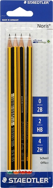 Ołówek noris 2b,2hxhb 4szt 