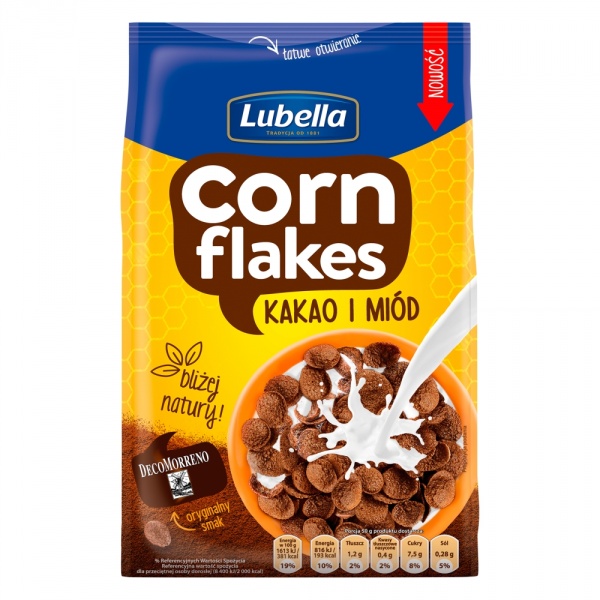 Płatki Corn Flakes kakao i miód 200 g 