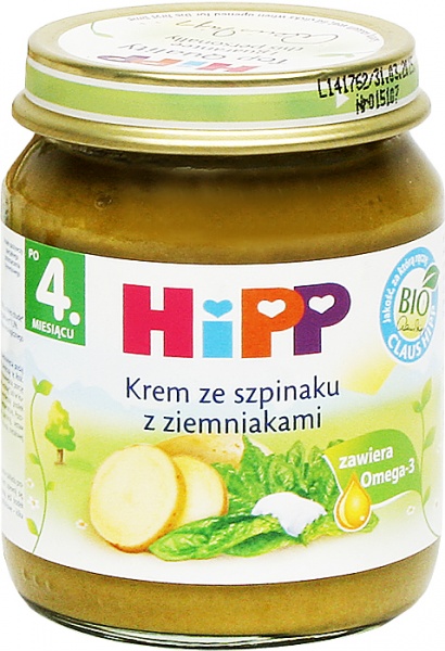 Obiadek Hipp krem ze szpinaku z ziemniakami