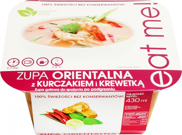 Zupa orientalna z kurczakiem i krewetką eat me 