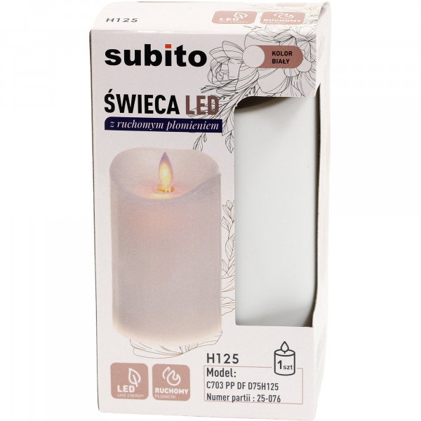 Wkład do znicza Subito led z ruchomym płomieniem c703 h125