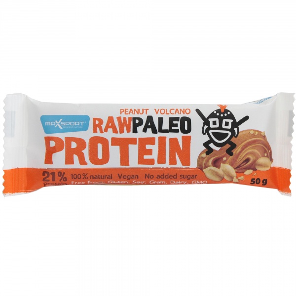 Baton proteinowy raw paleo protein z masłem orzechowym i solą 