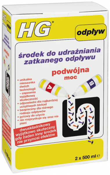 Środek do udrażniania HG zatkany odpływ 1l 