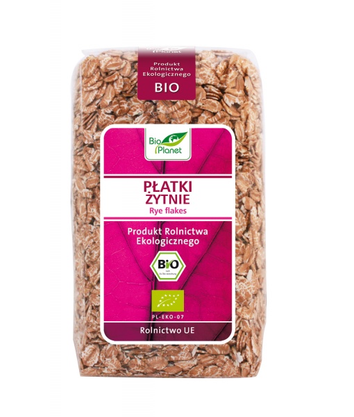 Płatki żytnie bio planet 